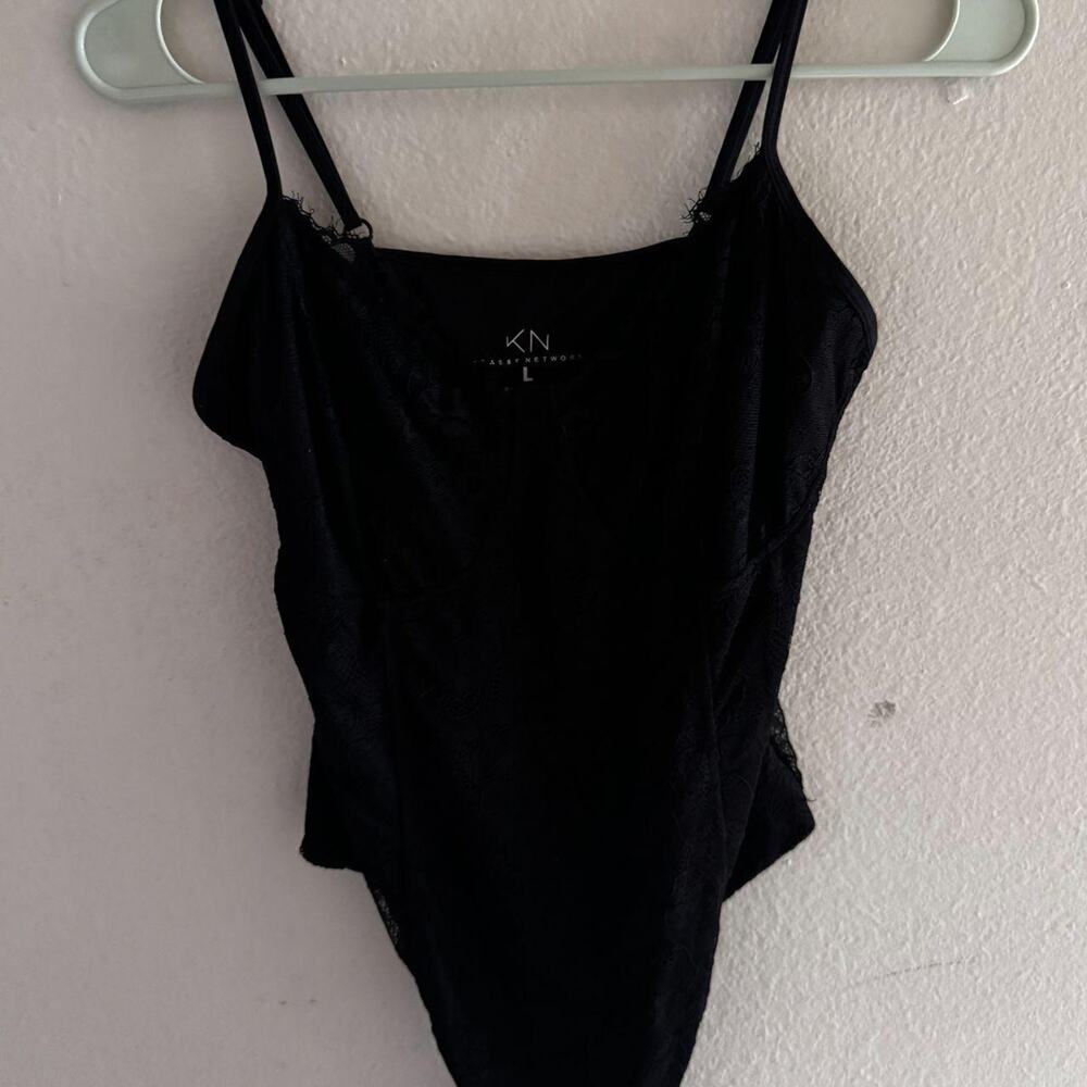 Black lace bodysuit by klassy